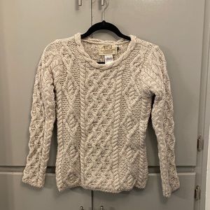 Aran Sweater Market 100% wool cable knit sweater